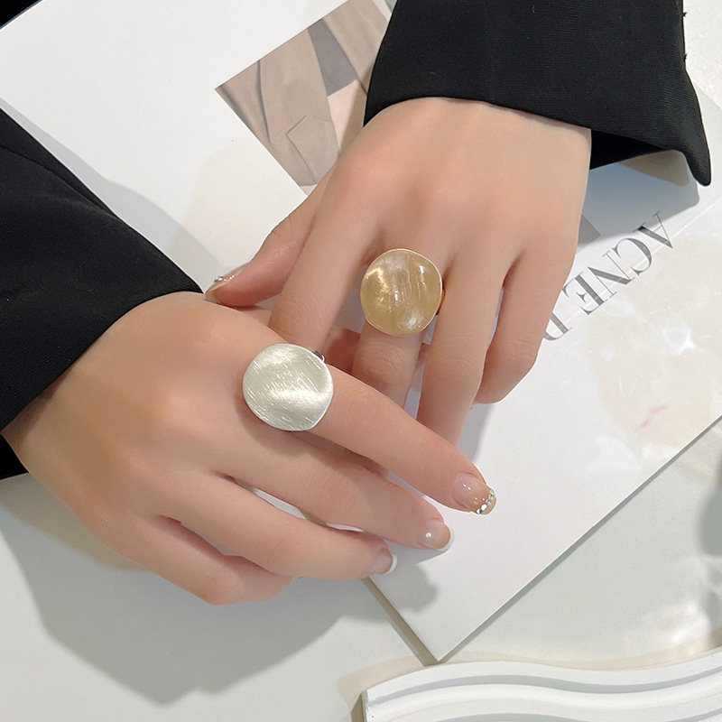 Korean Lifestyle Products - Accessori vintage Anelli geometrici rotondi Prodotti